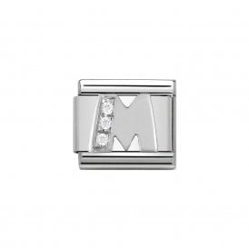 Composable Classic Link "Letter M" Silver & CZ 330301-13