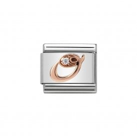 Composable Classic Link "Letter O" Rose Gold & CZ 430310-15