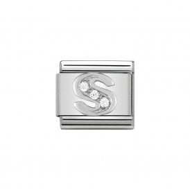 Composable Classic Link Letter S Silver & CZ 330301/19
