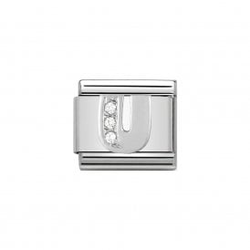 Composable Classic Link "Letter U" Silver & CZ 330301-21