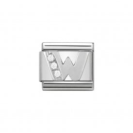 Composable Classic Link "Letter W" Silver & CZ 330301-23