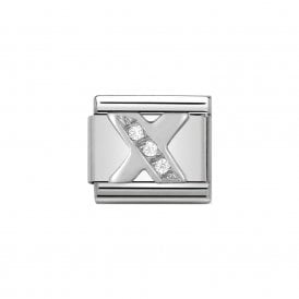Composable Classic Link "Letter X" Silver & CZ 330301-24