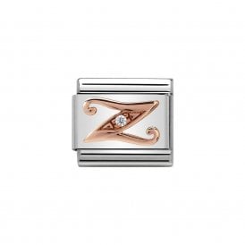 Composable Classic Link "Letter Z" Rose Gold & CZ 430310-26
