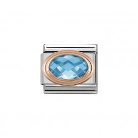 Composable Classic Link "Light Blue CZ" Rose Gold 430601-006