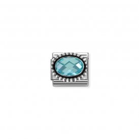 Composable Classic Link Light Blue CZ Vintage Effect 330607/006