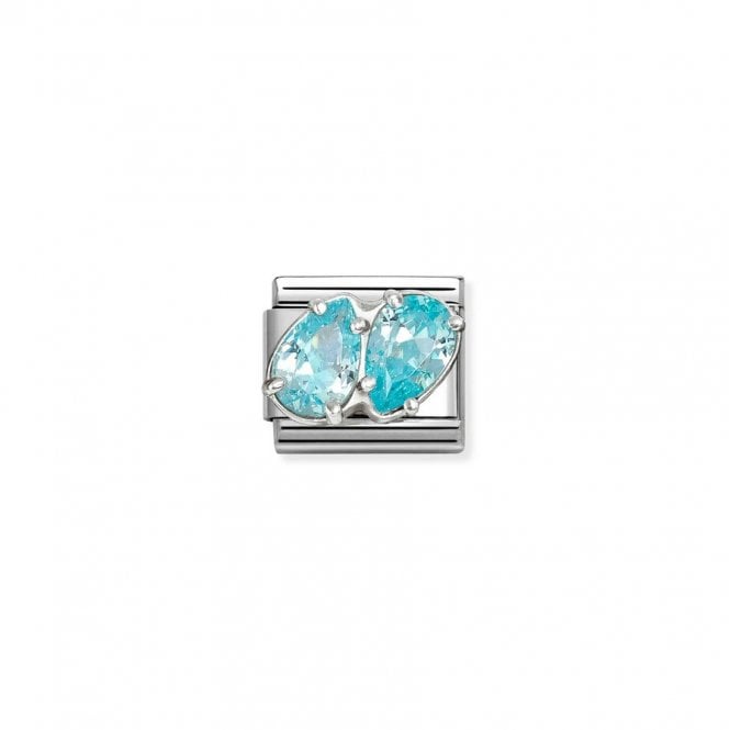 Nomination Composable Classic Link Light Blue Twin Drops 330329/16