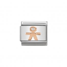 Composable Classic Link "Little Boy" Rose Gold CZ 430305-08
