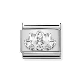 Composable Classic Link "Lotus Flower" Silver 330304-44