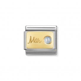 Composable Classic Link "March Aquamarine" Gold 030519-03 