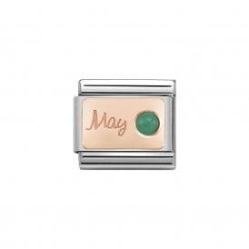 Composable Classic Link "May" Rose Gold & Emerald 430508-05