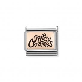 Composable Classic Link "Merry Christmas" Rose Gold 430111-14 