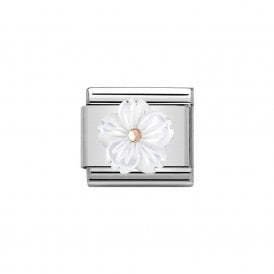 Composable Classic Link "Mother Of Pearl Flower" Rose Gold 430510-02