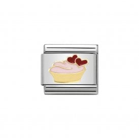 Composable Classic Link "Muffin & Hearts" Gold 030285/02 