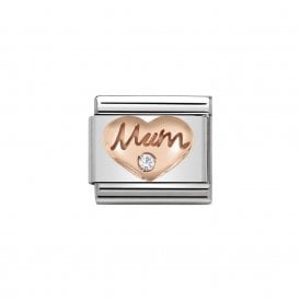 Composable Classic Link "Mum" Rose Gold CZ 430305-10