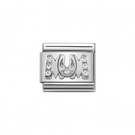 Composable Classic Link "Mum" Silver CZ 330316-08