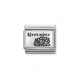 Composable Classic Link "November Chrysanthemum" Silver 330112-23 
