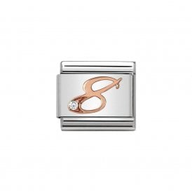 Composable Classic Link "Number 8" Rose Gold & CZ 430315-08