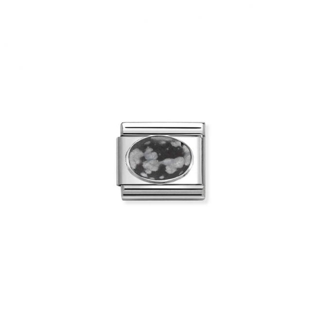 Nomination Composable Classic Link Obsidian Stone 330510/44
