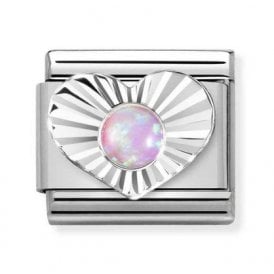 Composable Classic Link "Opal Heart" Silver 330508/38 