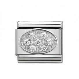 Composable Classic Link "Oval Pave" Silver 330308-01 
