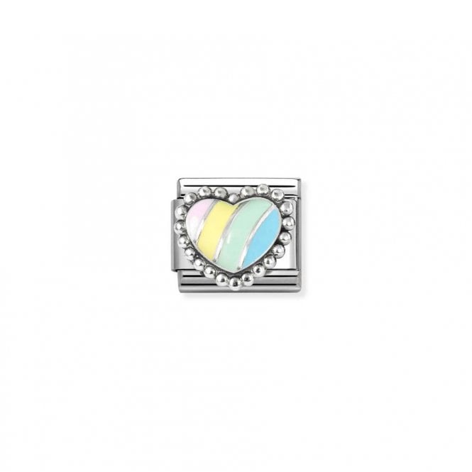 Nomination Composable Classic Link Pastel Stripe Heart 330204/37