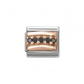 Composable Classic Link "Pave Black" Rose Gold CZ 430304-10