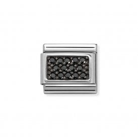Composable Classic Link "Pave Black" Silver 330324-10