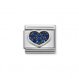 Composable Classic Link "Pave Heart" Silver 330323-08