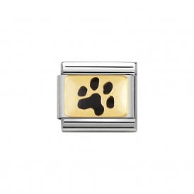 Composable Classic Link "Paw Print" Gold 030284/47 