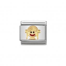 Composable Classic Link "Pigtails Girl" Gold 030209-37