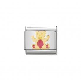 Composable Classic Link "Pink Bear" Gold 030212-32