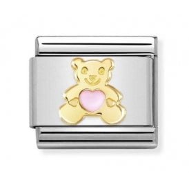 Composable Classic Link "Pink Bear" Gold 030272-64 