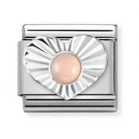 Composable Classic Link "Pink Coral" Silver 330508-10
