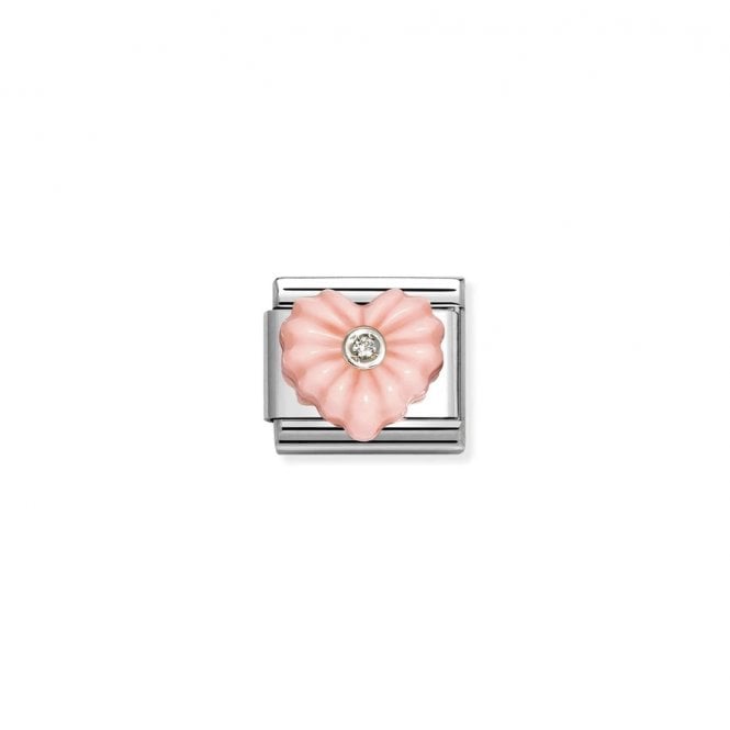 Nomination Composable Classic Link Pink Crimped Heart 330512/27