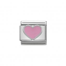 Composable Classic Link "Pink Heart" Silver 330202-18