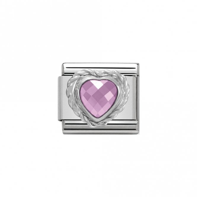 Nomination Composable Classic Link Pink Heart Silver & CZ 330603/003