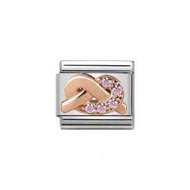 Composable Classic Link "Pink Knot" Rose Gold CZ 430302-07