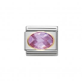 Composable Classic Link "Pink Oval" Gold 030601-003 
