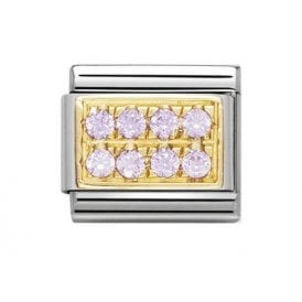 Composable Classic Link "Pink Pave" Gold 030314-06 