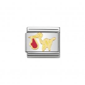 Composable Classic Link "Pink Stork" Gold 030208-21