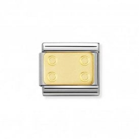 Composable Classic Link "Plate With Rivets" Gold 030153-17