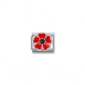 Composable Classic Link Poppy Black Stone Charm 330321/19