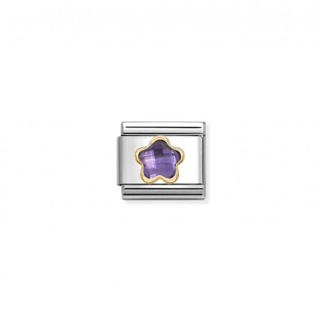 Nomination Composable Classic Link Purple CZ Flower Charm 030615/001