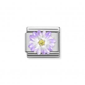 Composable Classic Link "Purple Flower" Silver  330321/03 