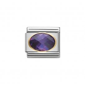 Composable Classic Link "Purple Oval" Gold 030601-001