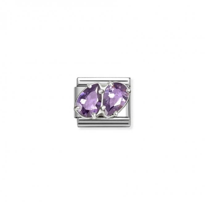 Nomination Composable Classic Link Purple Twin Drops 330329/14