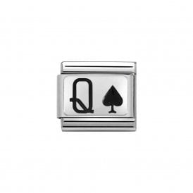 Composable Classic Link "Queen Of Spades" Silver  330208-31 