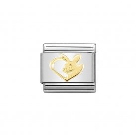 Composable Classic Link "Rabbit Heart" Gold 030162-20