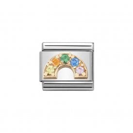 Composable Classic Link "Rainbow" Rose Gold CZ 430302-32