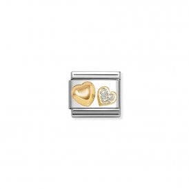Composable Classic Link Raised Heart Glitter Heart 030220/26